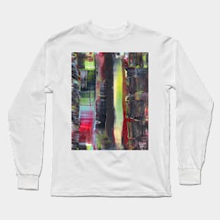 Abstract Art Acrylic Fluid Pour "Sim with Admin Privileges" Long Sleeve T-Shirt